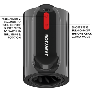 JAMYJOB VORTEX Masturbatore Uomo con Modalità Turbo e Silicone Morbido